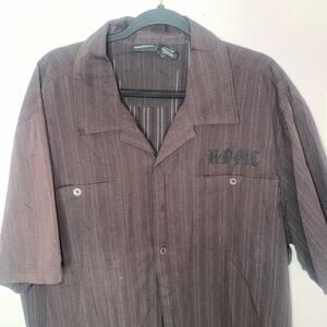 Harley-Davidson Men's 3XL Winged Logo Plaid Shirt, Brown/Black White 96114-20VM